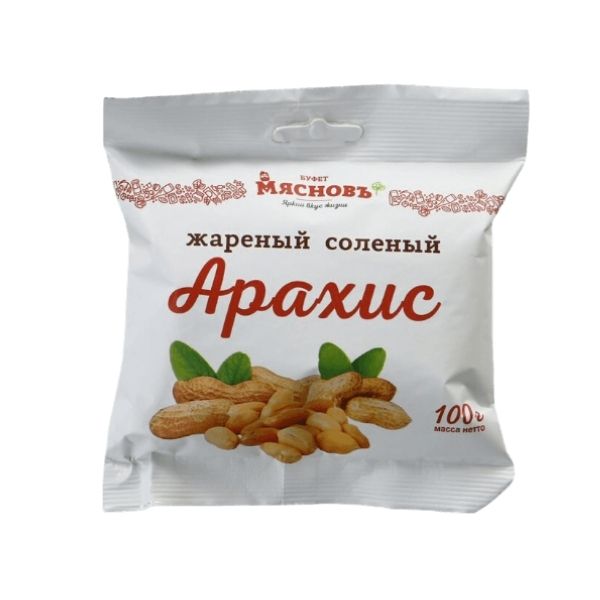 Арахис солёный Мяснов, 100 г