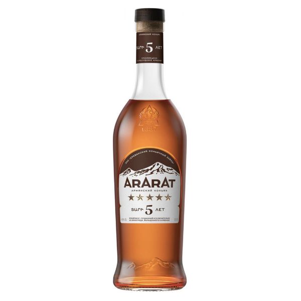 Коньяк Арарат 5 звёзд 0,5 л