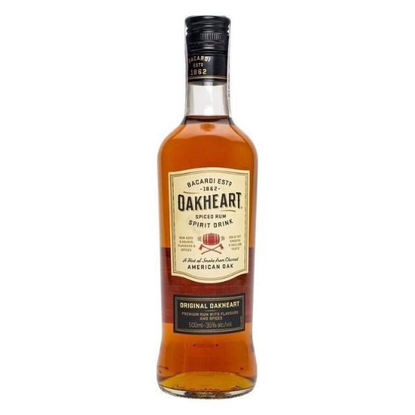 Ром Bacardi OakHeart Spiced (пряный), 0.5л
